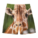 Funny Giraffe Print Men's Swim Trunks