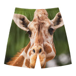 Funny Giraffe Print Men's Swim Trunks