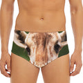 Funny Giraffe Print Men's Triangle Swim Briefs