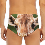 Funny Giraffe Print Men's Triangle Swim Briefs