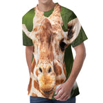 Funny Giraffe Print Men's Velvet T-Shirt