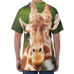 Funny Giraffe Print Men's Velvet T-Shirt
