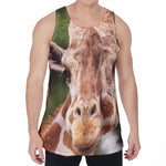 Funny Giraffe Print Men's Velvet Tank Top