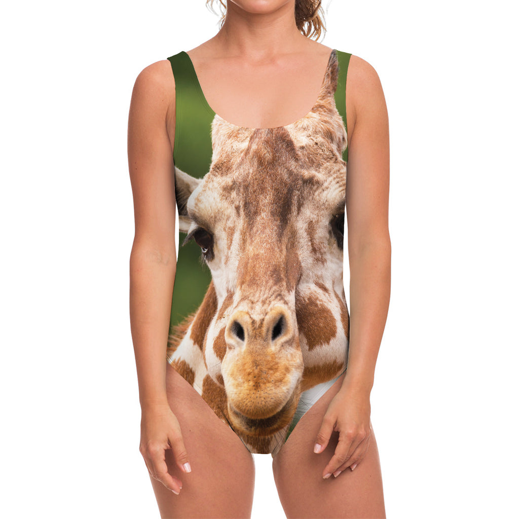 Funny Giraffe Print One Piece Swimsuit