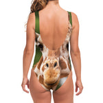 Funny Giraffe Print One Piece Swimsuit