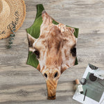 Funny Giraffe Print One Shoulder Bodysuit