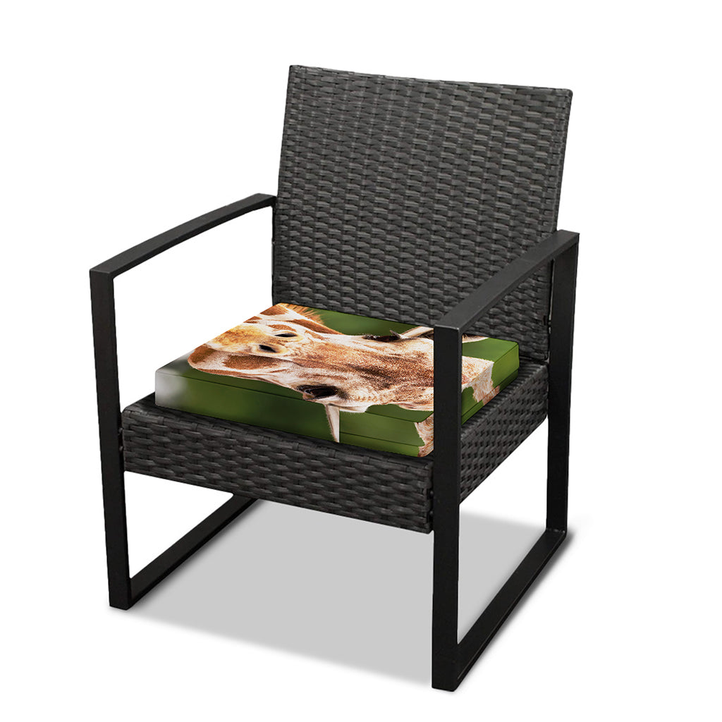 Funny Giraffe Print Outdoor Seat Cushion Cover