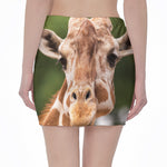 Funny Giraffe Print Pencil Mini Skirt