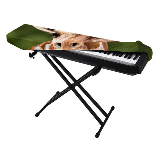 Funny Giraffe Print Piano Keyboard Cover