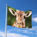 Funny Giraffe Print Polyester Flag
