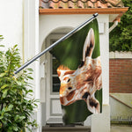 Funny Giraffe Print Polyester Flag