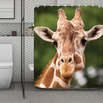 Funny Giraffe Print Polyester Shower Curtain
