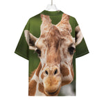 Funny Giraffe Print Rayon Hawaiian Shirt