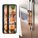 Funny Giraffe Print Refrigerator Handle Covers