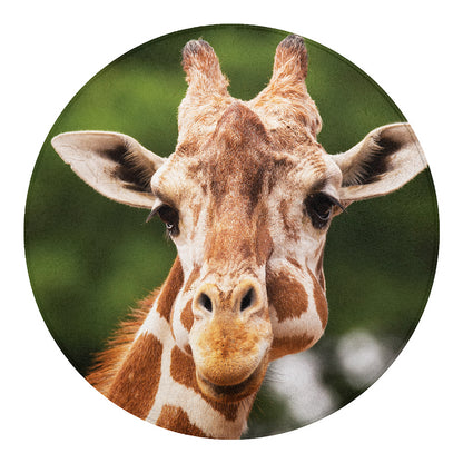 Funny Giraffe Print Round Blanket