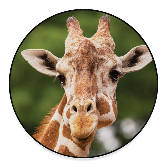 Funny Giraffe Print Round Floor Mat