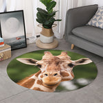 Funny Giraffe Print Round Rug