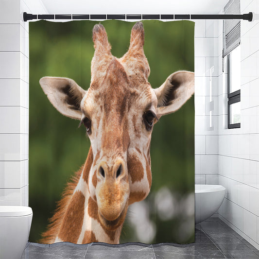 Funny Giraffe Print Shower Curtain