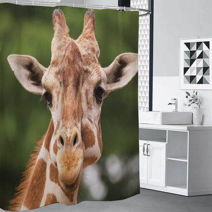 Funny Giraffe Print Shower Curtain