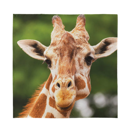 Funny Giraffe Print Silk Bandana
