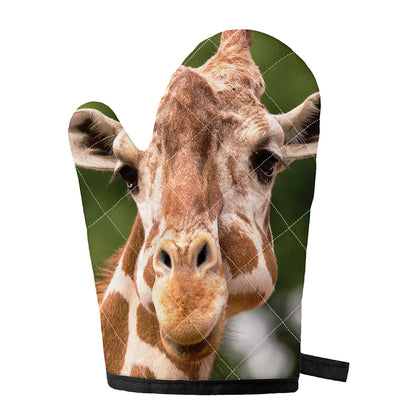 Funny Giraffe Print Single Oven Mitt