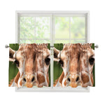 Funny Giraffe Print Tier Curtains