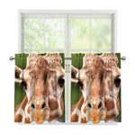 Funny Giraffe Print Tier Curtains