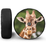 Funny Giraffe Print Tire Cover With Camera Hole