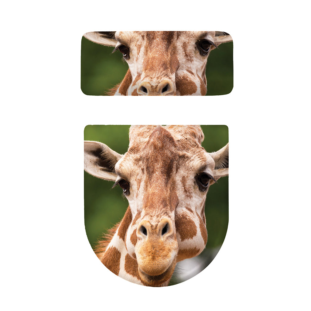 Funny Giraffe Print Toilet Lid And Tank Cover Set