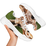 Funny Giraffe Print White Chunky Shoes