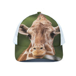 Funny Giraffe Print White Mesh Trucker Cap