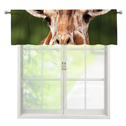 Funny Giraffe Print Window Valance