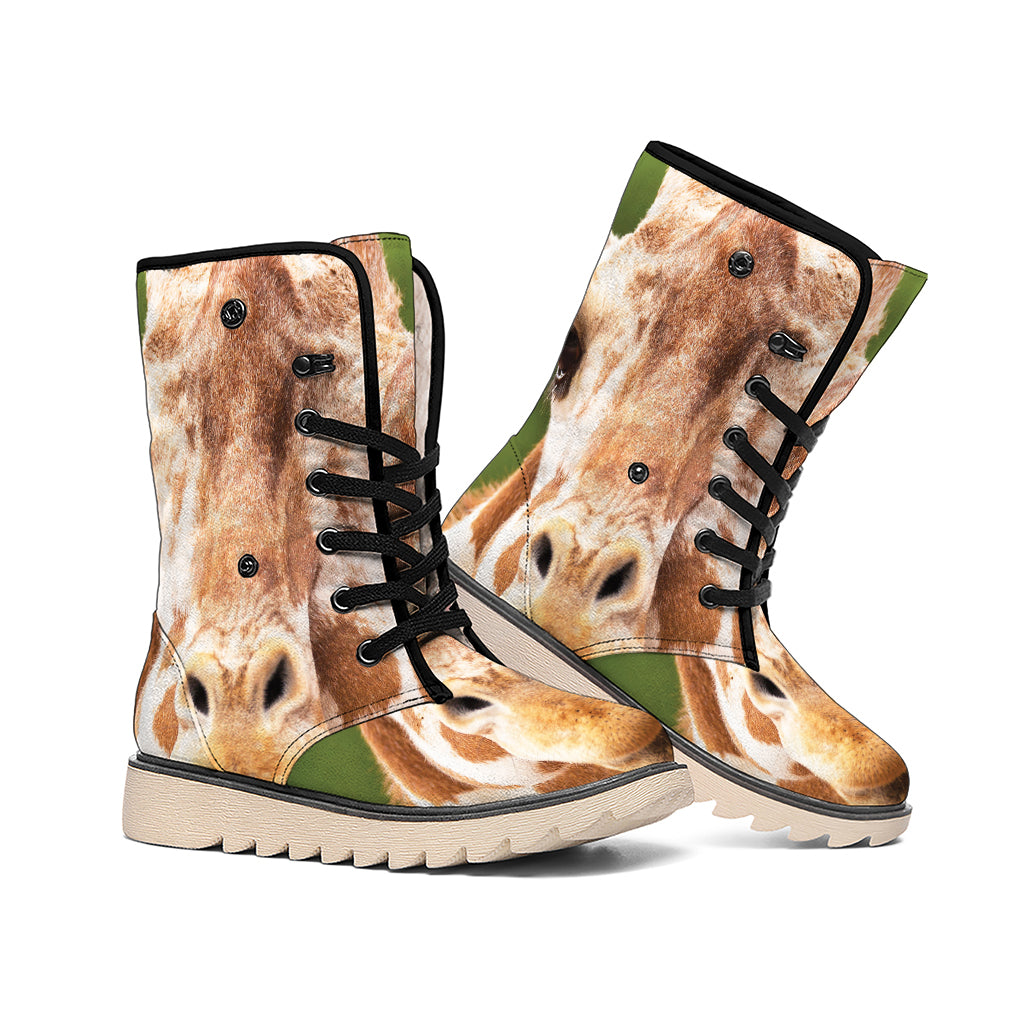Funny Giraffe Print Winter Boots