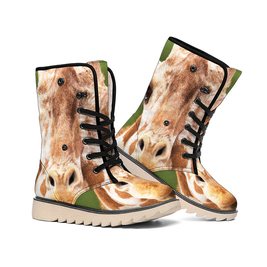 Funny Giraffe Print Winter Boots