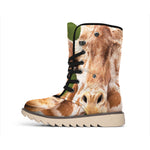 Funny Giraffe Print Winter Boots