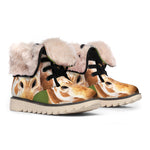 Funny Giraffe Print Winter Boots