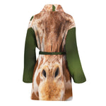 Funny Giraffe Print Women's Bathrobe