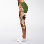 Funny Giraffe Print Women's Capri Leggings
