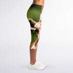 Funny Giraffe Print Women's Capri Leggings