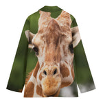 Funny Giraffe Print Women's Cotton Blazer