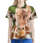 Funny Giraffe Print Women's Polo Shirt