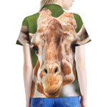 Funny Giraffe Print Women's Polo Shirt