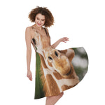 Funny Giraffe Print Women's Sleeveless Dress
