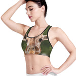 Funny Giraffe Print Women's Sports Bra