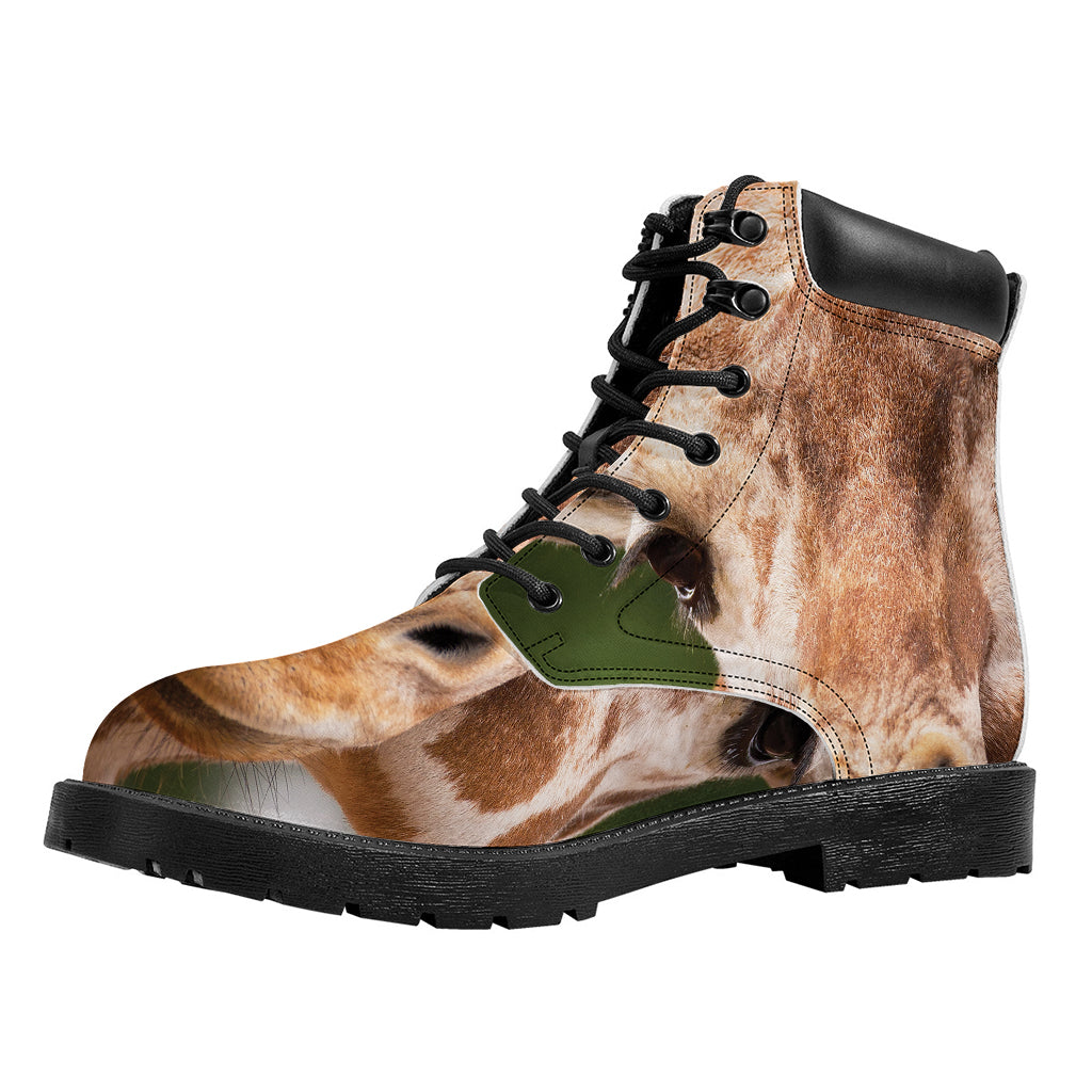 Funny Giraffe Print Work Boots