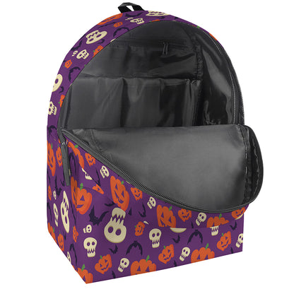 Funny Halloween Pumpkin Pattern Print Backpack