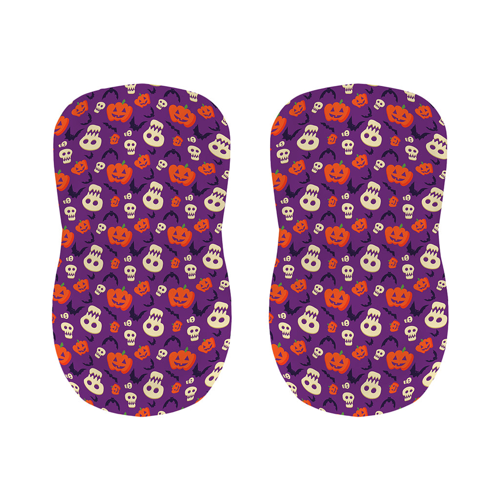 Funny Halloween Pumpkin Pattern Print Bar Stool Covers