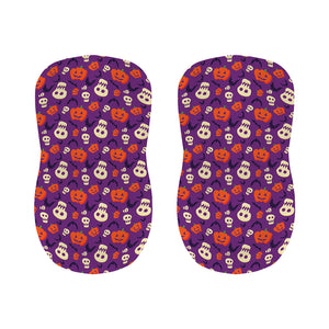 Funny Halloween Pumpkin Pattern Print Bar Stool Covers