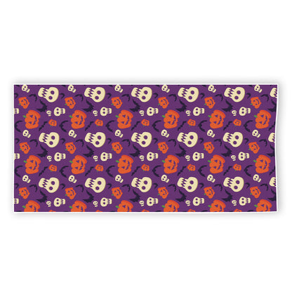 Funny Halloween Pumpkin Pattern Print Beach Towel