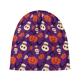 Funny Halloween Pumpkin Pattern Print Beanie